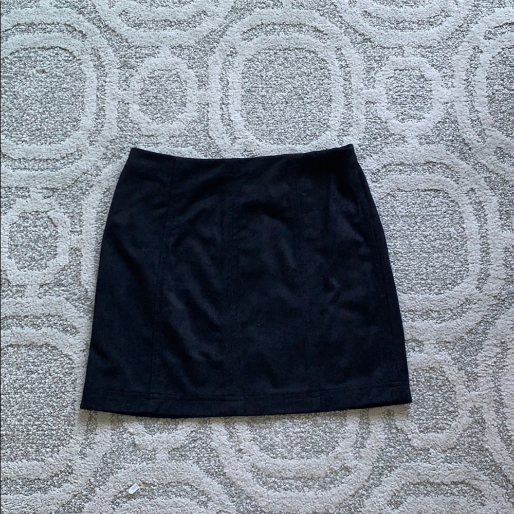 Black silk skirt
